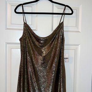 Gold Spaghetti Strap Dress (forever 21)